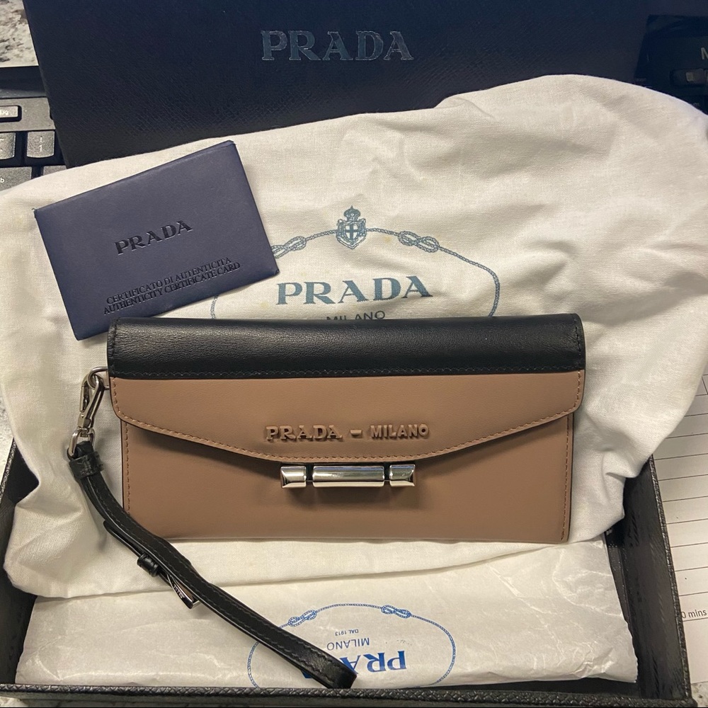 Prada colorblock wristlet